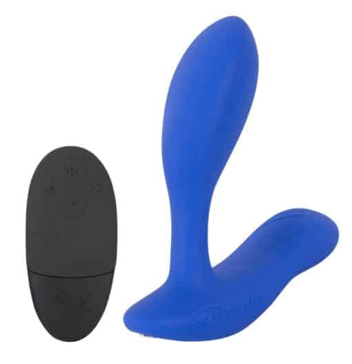 We-Vibe Vector+ Rechargeable Silicone Vibrating Prostate Massager with Remote Control - Royal Blue - Image 2