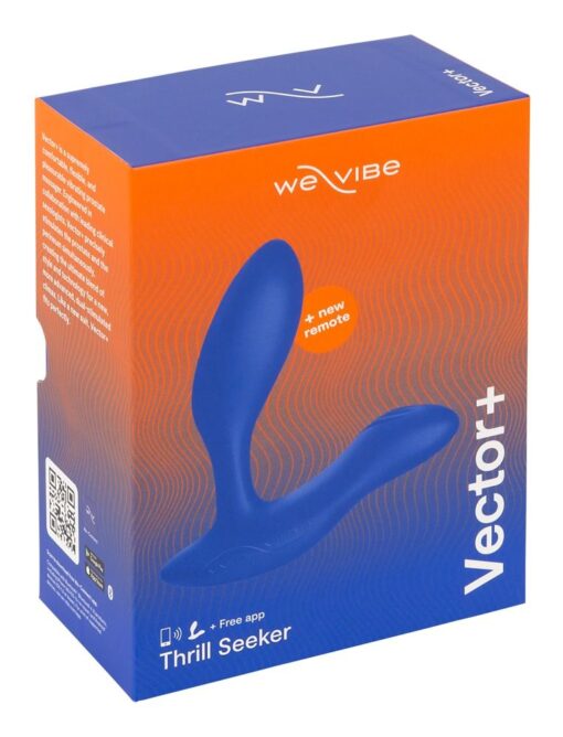 We-Vibe Vector+ Rechargeable Silicone Vibrating Prostate Massager with Remote Control - Royal Blue