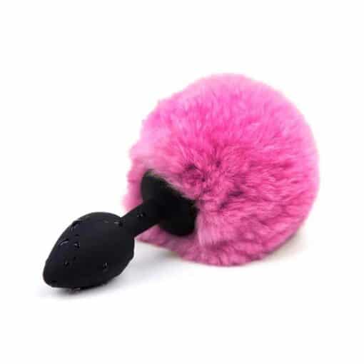 Bunny Tail Black/Pink Small Plug