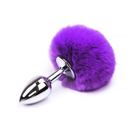 Bunny Tail Silver/Purple Small Plug