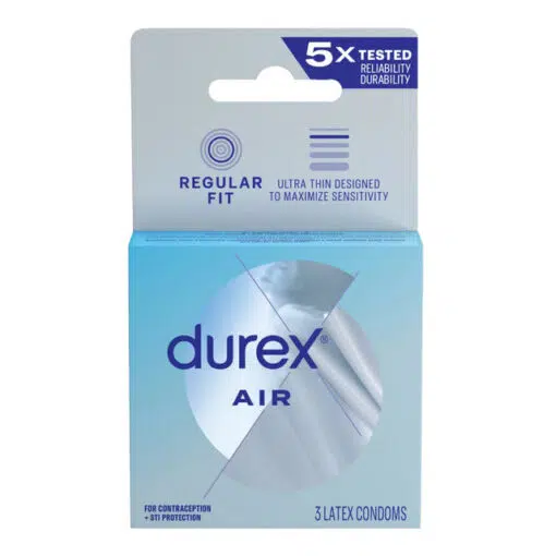 Durex Air Lubricated Extra Thin Latex Condoms 3-Pack