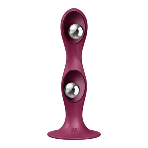 Satisfyer - Double Ball-R Silicone Vibrating Balls - Red - Image 4