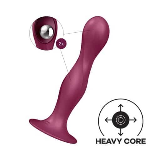 Satisfyer - Double Ball-R Silicone Vibrating Balls - Red - Image 3