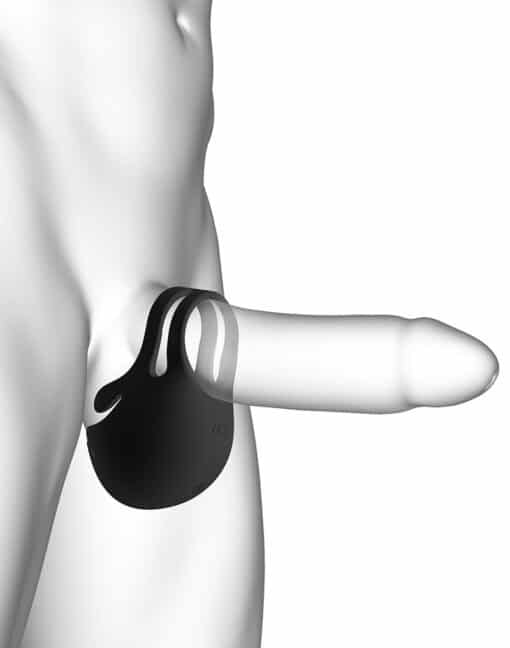 Dorcel - Fun Bag - Vibrating Cockring and Testicle Stimulator - Black - Image 3