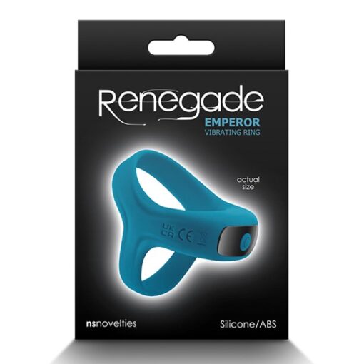 Renegade Emperor Rechargeable Silicone Vibrating Cock Ring - Teal