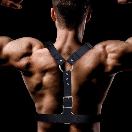 Men's Adjustable Chest Harness Vegan Leather - Fabrio Nr 26 - Image 2