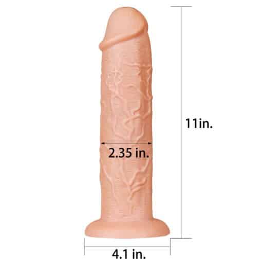 Lovetoy - 11'' Realistic Long Dildo - Flesh - Image 5