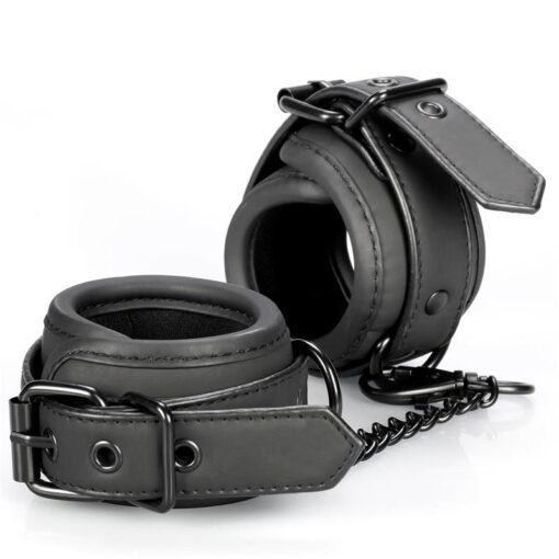 Fetish Submissive Genuine Vegan Leather - Handcuffs - Image 2