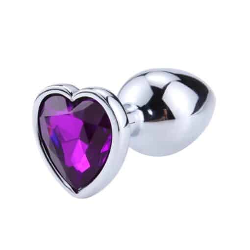 Vibes of Love - Small Heart shaped Anal Plug - Purple