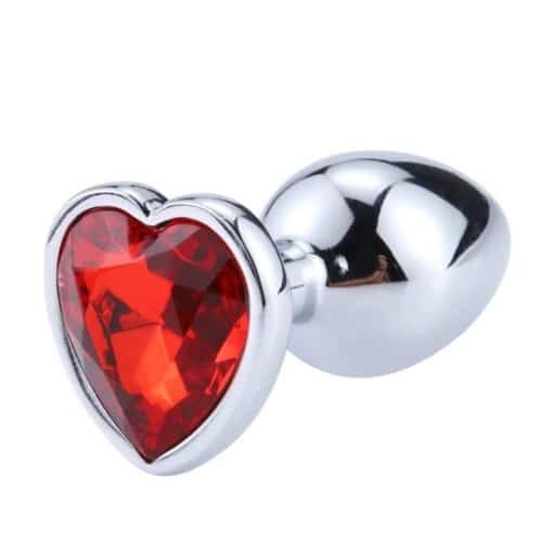 Vibes of Love - Small Heart shaped Anal Plug - Red