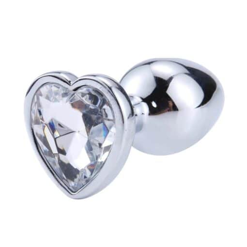 Vibes of Love - Large Heart shaped Anal Plug - Clear