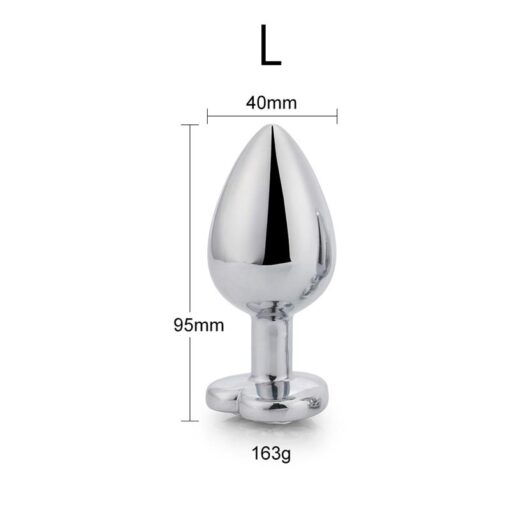 Vibes of Love - Large Heart shaped Anal Plug - Clear - Image 2