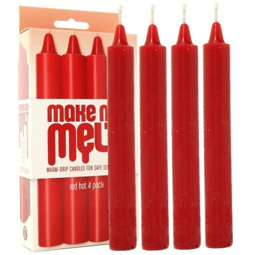 Make Me Melt Warm Drip Candles Red Hot 4 Pack
