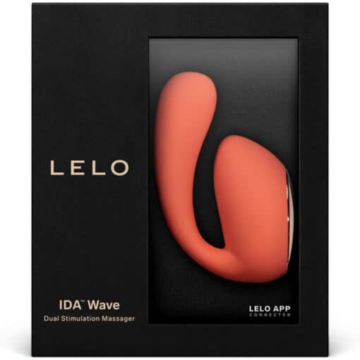 Lelo Ida Wave App Compatible Rechargeable Dual Stimulating Vibrator - Coral Red