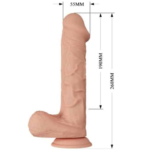 Baile Berqrisi Realistic & Flexable Vibrating Dildo 26 CM - Flesh - Image 2