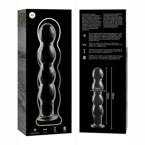 Borosilicate Glass Dildo 16.5 x 3.5 cm - Model 10 Clear - Image 3