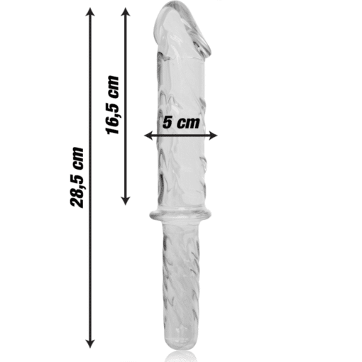 Borosilicate Glass Dildo 28.5 x 5 cm - Model 24 Clear - Image 2