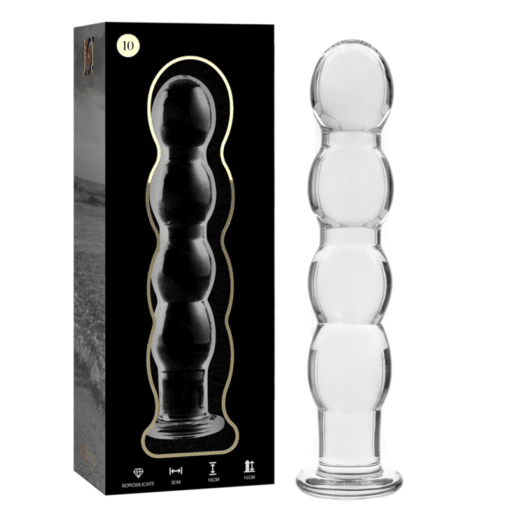 Borosilicate Glass Dildo 16.5 x 3.5 cm - Model 10 Clear