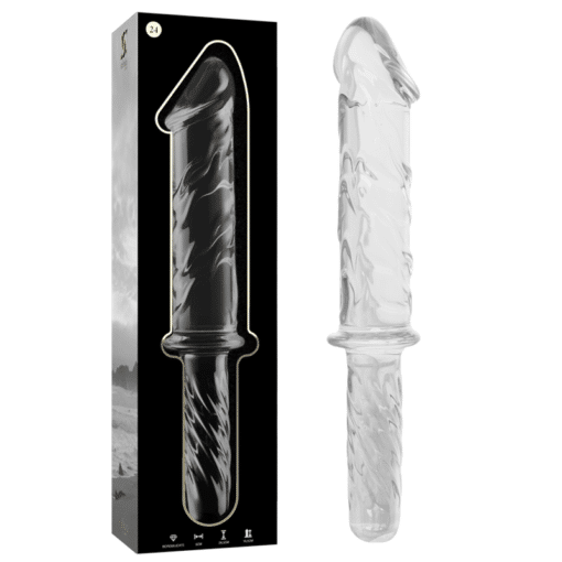 Borosilicate Glass Dildo 28.5 x 5 cm - Model 24 Clear