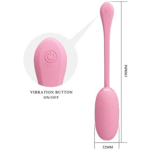 Pretty Love - Doreen App Controlled Electroshock Vibrating Egg - Pink - Image 6