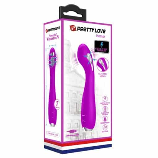 Pretty Love - Hector Electroshock Rechargeable Vibrator - Rose