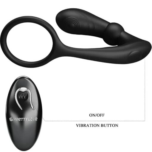 Pretty Love - Warren Anal Ring & Vibrator Black - Image 3