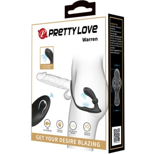 Pretty Love - Warren Anal Ring & Vibrator Black