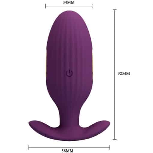 Pretty Love - Jefferson App Controlled Electroshock Anal Plug - Purple - Image 5