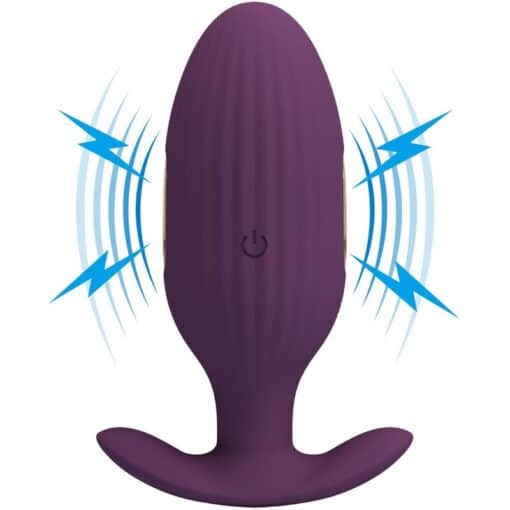 Pretty Love - Jefferson App Controlled Electroshock Anal Plug - Purple - Image 7