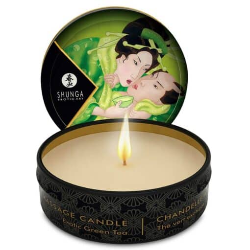 Shunga - Mini Caress by Candelight Massage Candle 30ml - T Green