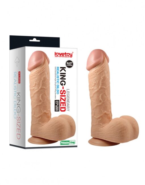 Lovetoy - 9" Legendary King Sized Realistic Dildo - Flesh