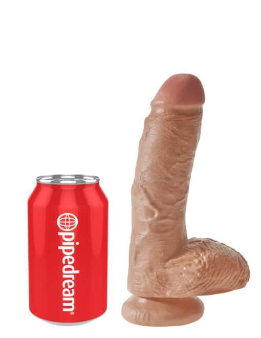 King Cock  8" Cock with Balls Tan - Image 2
