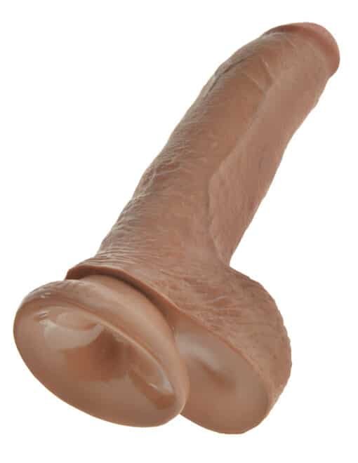 King Cock 9" Cock with Balls Tan - Image 2