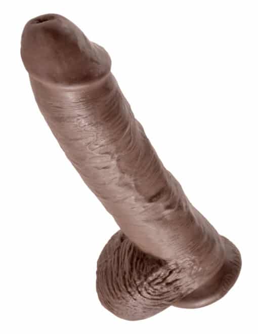 King Cock 10" Cock with Balls - Brown - Image 2