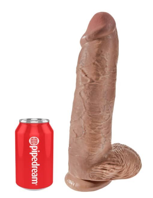 King Cock 12" Cock with Balls Brown Tan - Image 2