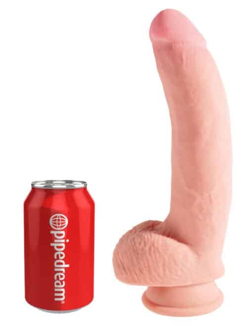 King Cock Plus 10" Triple Density Cock with Balls - Flesh - Image 4