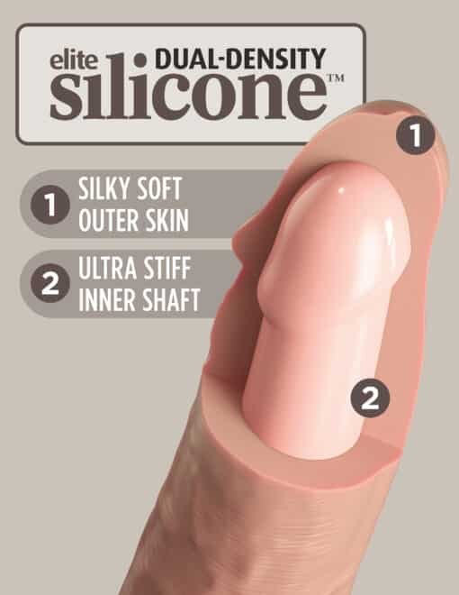 King Cock Elite 8" Silicone Dual Density Cock - Light - Image 5