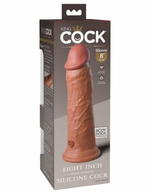 King Cock Elite 8" Silicone Dual Density Cock - Tan - Image 2