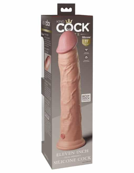 King Cock Elite 11" Silicone Dual Density Cock - Light - Image 2