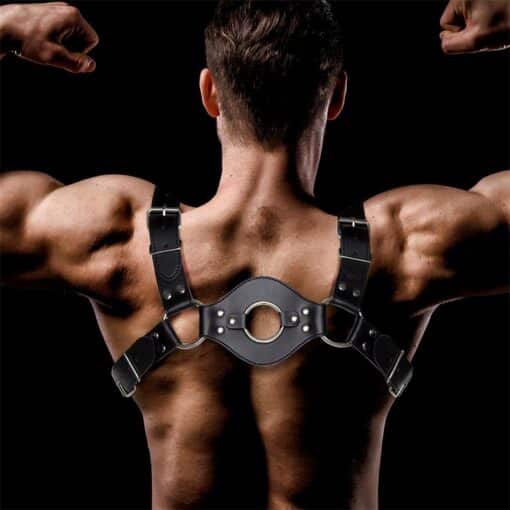 Men's Adjustable Chest Harness Vegan Leather - Quovis Nr 27 - Image 2