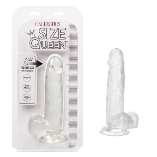 Size Queen Dildo 6in - Clear