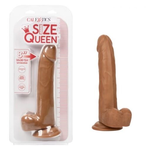 Size Queen Dildo 8in - Chocolate