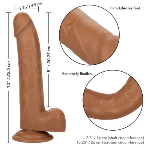 Size Queen Dildo 8in - Chocolate - Image 2