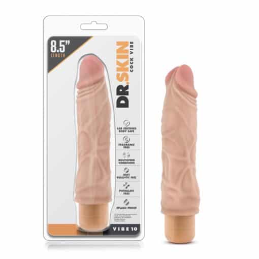 Dr. Skin - Cock Vibe 10 - 8.5 Inch Vibrating Cock - Beige