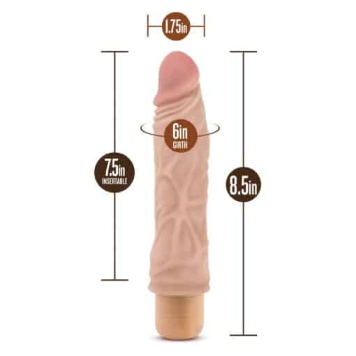 Dr. Skin - Cock Vibe 10 - 8.5 Inch Vibrating Cock - Beige - Image 2