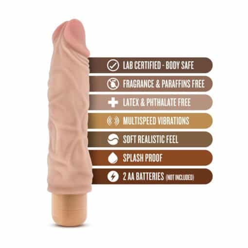 Dr. Skin - Cock Vibe 10 - 8.5 Inch Vibrating Cock - Beige - Image 3