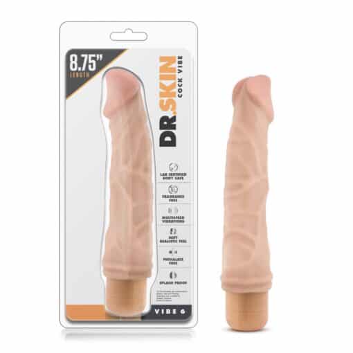 Dr. Skin - Cock Vibe 6 - 8.5 Inch Vibrating Cock - Beige