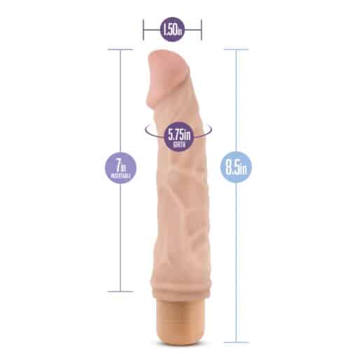 Dr. Skin - Cock Vibe 6 - 8.5 Inch Vibrating Cock - Beige - Image 3