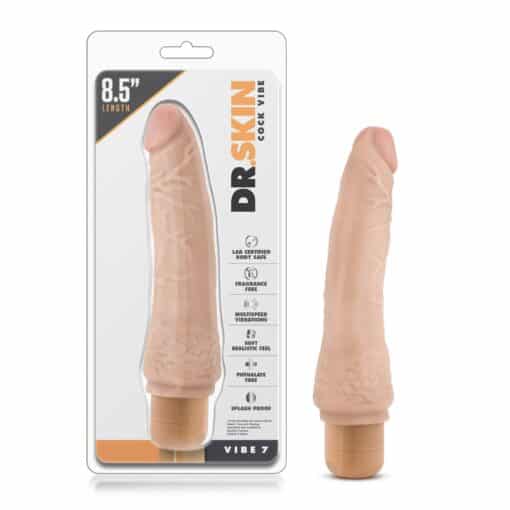 Dr. Skin - Cock Vibe 7 - 8.5 Inch Vibrating Cock - Beige