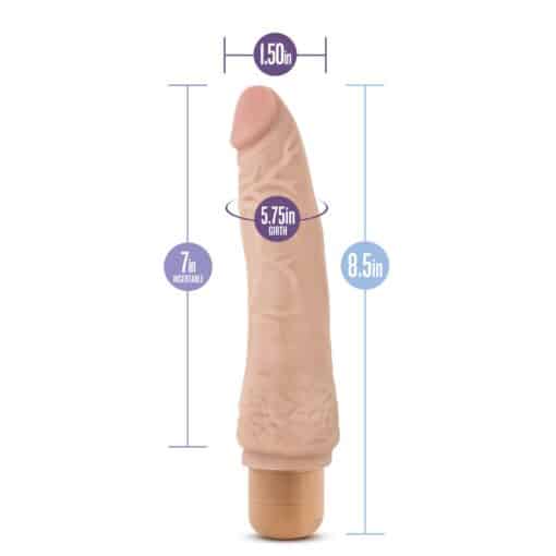 Dr. Skin - Cock Vibe 7 - 8.5 Inch Vibrating Cock - Beige - Image 3